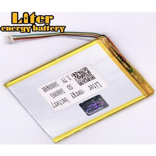 1.0MM 5pin connector 508095 5000mah 3.7V Cheap price lithium polymer battery for tablet pc