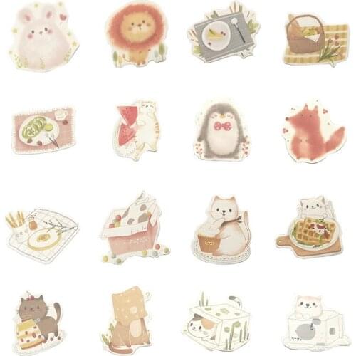 10Packs wholesale Memo Pads Poetry Cat Pastoral Fun Self-Adhesive Decoration Sticker diy Notes Stationery
