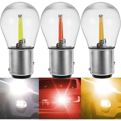 1157(BA15D) Car COB DC 12V LED Bulb Automobile Turn Signal Light Tail Parking Brake Light Reverse Lamp Car Exterior Lights 1pc