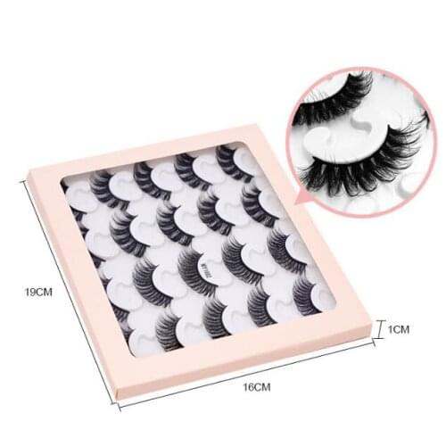 20Set/Lot 10 Pairs 8D Natural Curly Thick False Eyelashes Cross Style Imitation Mink Hair Creative False Eyelash HA2317