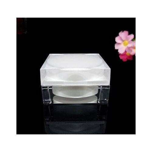 30G pearl whitel square shape cream bottle,cosmetic container,,cream jar,Cosmetic Jar,Cosmetic Packaging