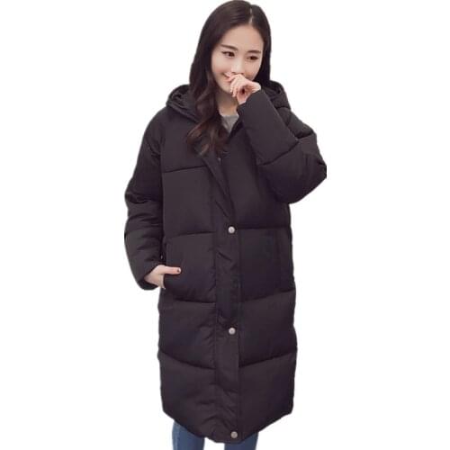 B1406 2020 autumn winter new women students long Paragraph big yards bread served with thick cotton-padded jacket