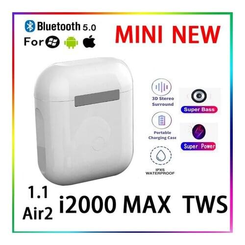 2021 Original i2000 MAX TWS 1:1 GPS Rename Wireless Bluetooth Headsets 003I