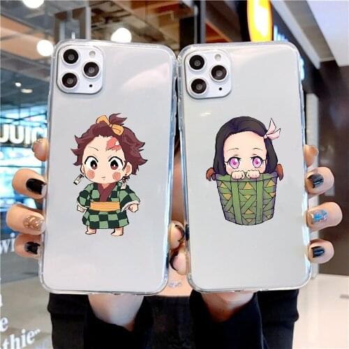 Demon Slayer Kamado Tanjirou Nezuko Phone Case Samsung Galaxy Note 4 8 9 10 20 S8 S9 S10 S10E S20 Plus UITRA Ultra transparent