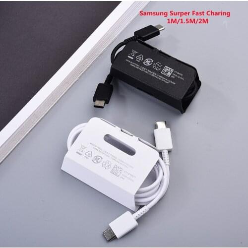 Samsung Note 10 Dual Type C USB Cable PD Fast Charge Type C to Type-C Data Line For Galaxy Note20 10 10+ 10 pro S20 Plus S21 A90