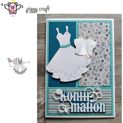 Piggy Craft metal cutting dies cut die mold 2019 Flower dress skirt Scrapbook paper craft knife mould blade punch stencils dies