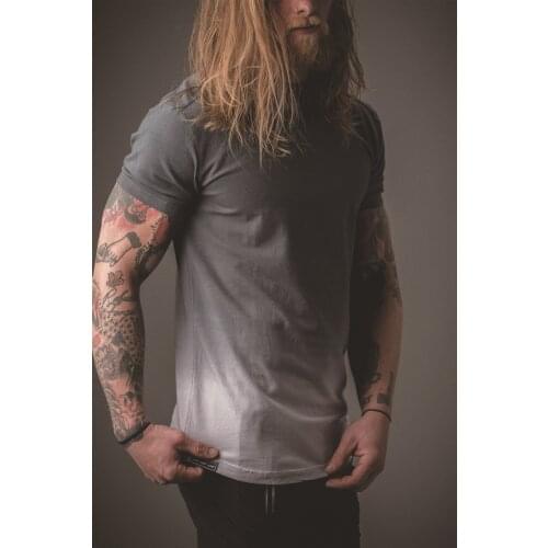 2021 new mens quick drying short sleeve fitness quick drying T-shirt casual running quick drying tapered Gradual