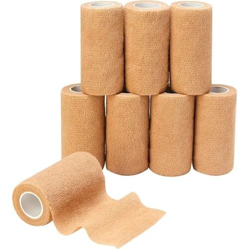 NEW-Cohesive Bandage Self Adherent Wrap 4 Inches x 5 Yards for First Aid Sports Protection and Wrist Ankle Sprains Swelling