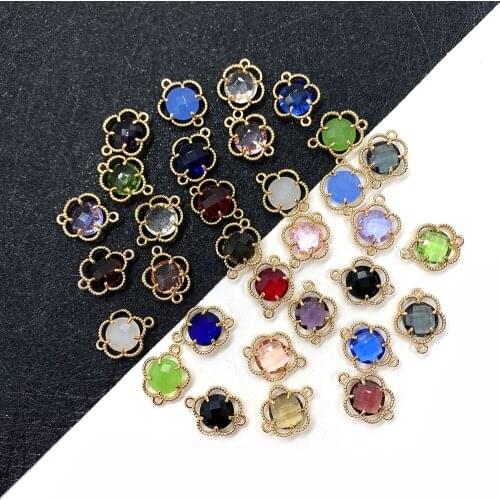 5pcs/bag of Exquisite Color Natural Crystal Pendant 8X13mm DIY Handmade Jewelry Accessories Irregular Ladies Jewelry