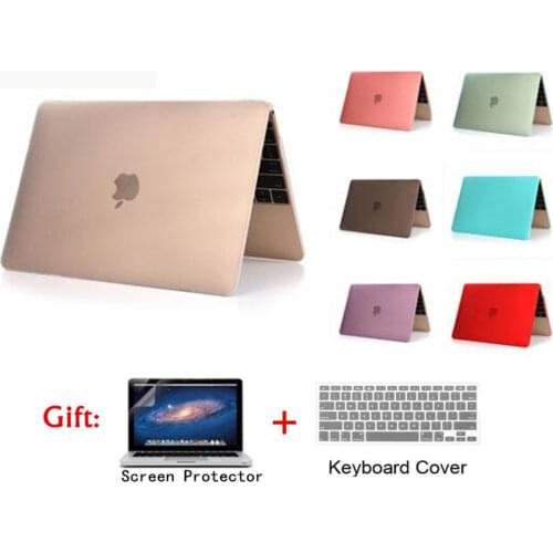 Crystal Matte Laptop Case For MacBook Air Pro Retina 11 12 13.3 15 Cover New Pro 13 15.4 inch with Touch Bar A1706 A1708 A1932
