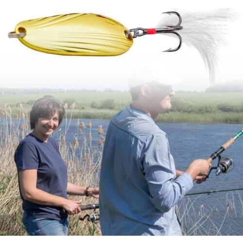 8g Fishing Lure Sequins With Feather Fishing Tackle Treble Sharp Hook Hard Bait Steel bait Sequin Bait Sea Fishing Accessories