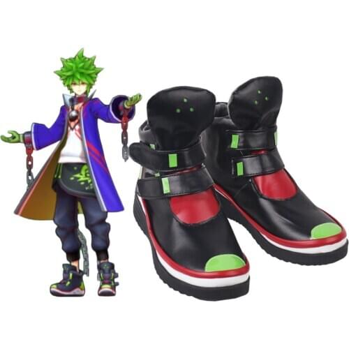 Game A.I.M.$ Mikado Cosplay Boots Customized Black Shoes for Unisex