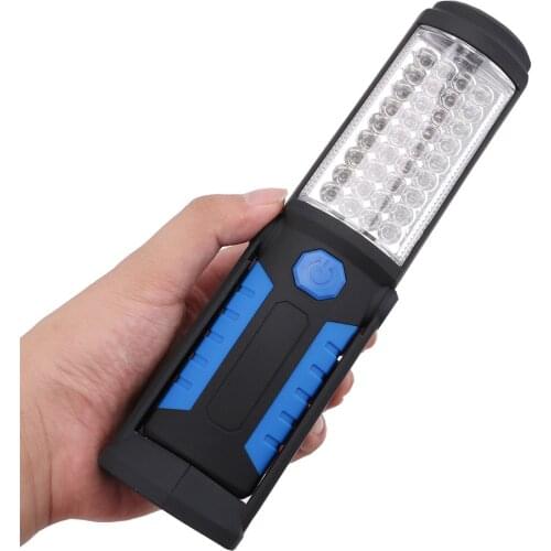 Outdoor 36+5 lamp bead 3 AA battery ABS working lamp with hook bracket magnet auto repair 2 mode light lighting LED flashlight