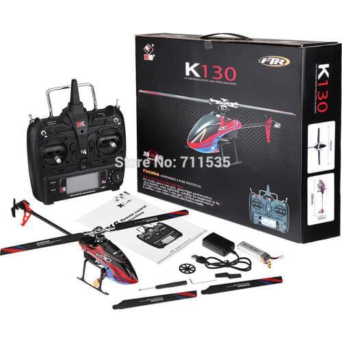 Wltoys XK K130 2.4G 6CH Brushless 3D 6G System Flybarless RC Helicopter RTF 6 Channels Combo Compatible With FUTABA S-FHSSRTF