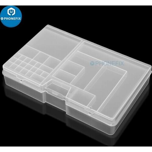 Storage Box Electronics Tool Kit Double-layer Management Storage Box for Watch Parts/Board IC/Screws/Phone Accessories Storage
