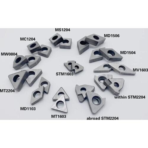 10PCS Advanced Carbide CNC Tungsten Steel Tool Base MT1603 MT2204 STM1603 MW0804 MD1103 MD1504 MD1506 MS1204 MC1204 MV1603