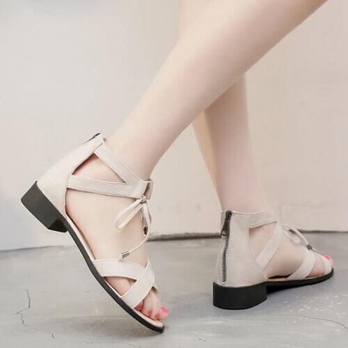 2021 Fashion Bow Suede Sandals Dress For Women Comfortable Summer Low-Heeled Shoes Woman Shoes Pink Size 35 36 37 38 39 40 41