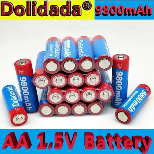 4~20 pcs AA rechargeable battery 9800mah 1.5V New Alkaline Rechargeable batery for led light toy mp3