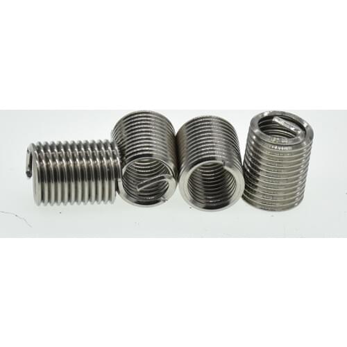 50PCS M8*1.25*2.5D Screw Thread Insert Stainless Steel Fasteners Repair Tools Kit Coiled Wire Helical Screw Sleeve Set
