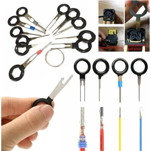 76Pcs Auto Wire Retractor Wire Plug Connector Extractor Puller Crimp Connector Pin Extractor Kit Car Terminal Removal Tool
