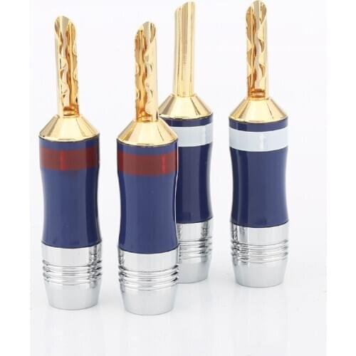 Audiocrast BL001 24K Gold plated BFA banana connector Audio speaker cable plug 24K Gold Plated Copper BFA 4mm Banana connector
