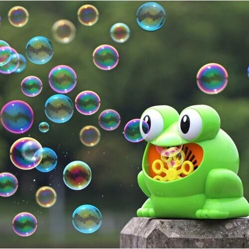Frog Automatic Bubble Machine Blowing Balloon Machine ChildrenS Indoor Outdoor Party Toys Wedding Party ChildrenS Toys Birthda