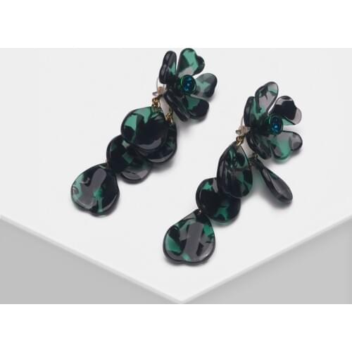 Amorita boutique Long coloured acrylic drop earrings