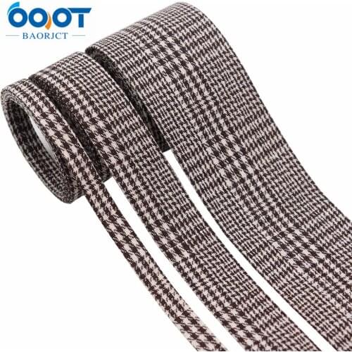 Double-Sided Lattice Thicken Cloth Ribbon 5Yard M-21820-1532 38MM DIY Crafts Hairclip Apparel Accessories And Sewing Decorations