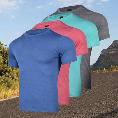 Mans T-Shirt Quick Drying Short Sleeve Sport T Shirt Gym Jerseys Summer Fitness Trainer Running Breathable T Shirt for Men