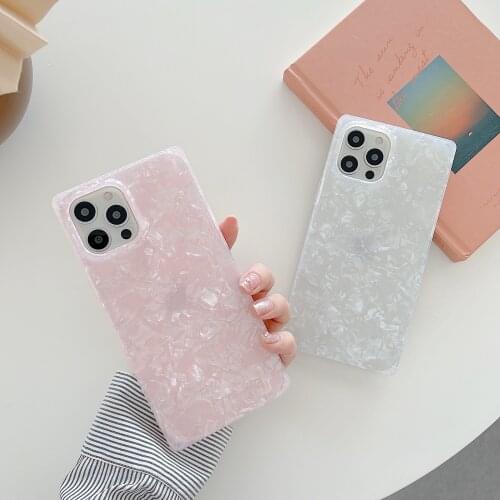 Gimfun Luxury Marble Pattern Phone Case for iPhone 11 12 Pro Max XS Max X XR 7 8 Plus Soft Silicone Shell Square Shockproof Case