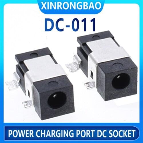Hot sale DC-011C Power Jack socket Female Connect Black plastic All copper environmental protection Flat foot superior quality