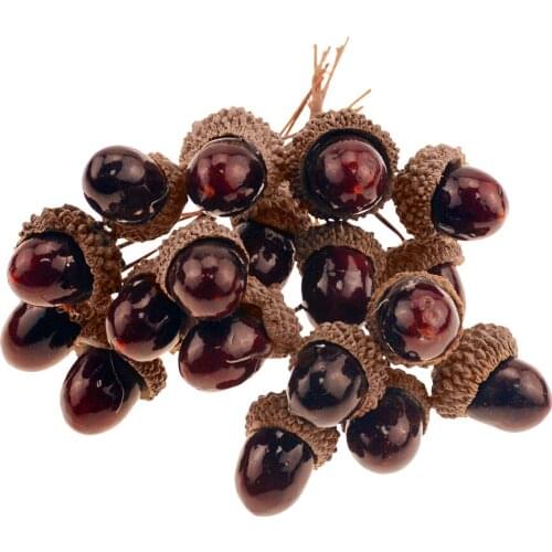 6PCS foam pine cone handmade artificial bouquet Christmas wedding home berry decoration DIY gift box scrapbooking wreath flower