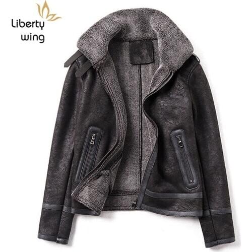 Autumn Winter Suede Jacket Men Korean Thick Warm Motocycle Biker Short Coats Top Brand Casual Loose Fit Fleece Jaqueta Masculina