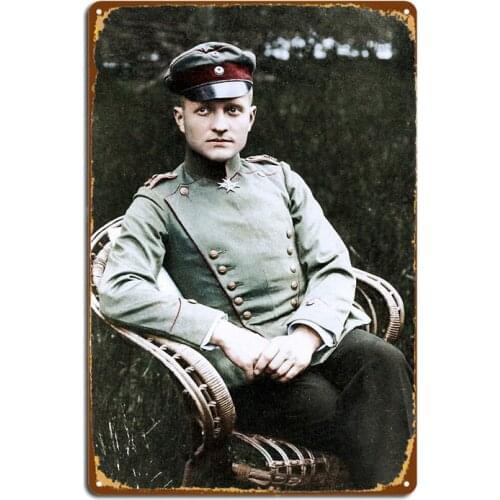 Manfred Von Richthofen The Red Baron Metal Signs Cinema Living Room Mural create Wall Decor Tin sign Posters