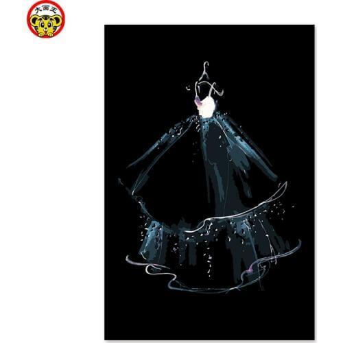 Diy home decor oil painting by numbers drawing hand painted picture Wall Decor pic wedding dress