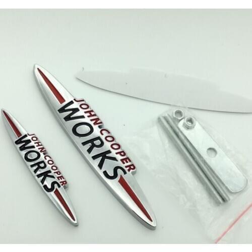 1pcs metal zinc alloy Car grill stickers Rear body badge emblem stickers car styling for John cooper works BMW MINI JCW Cooper