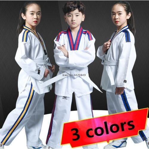 2019 New Comfortable Long-sleeve WTF Doboks Autumn and Winter Taekwondo Clothes Child Adult Training Service Uniform