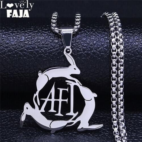 2021 New St Justin Three Hares Rabbits Pewter Silver Color Statement Necklace for Women Jewelry collier femme N4324S03