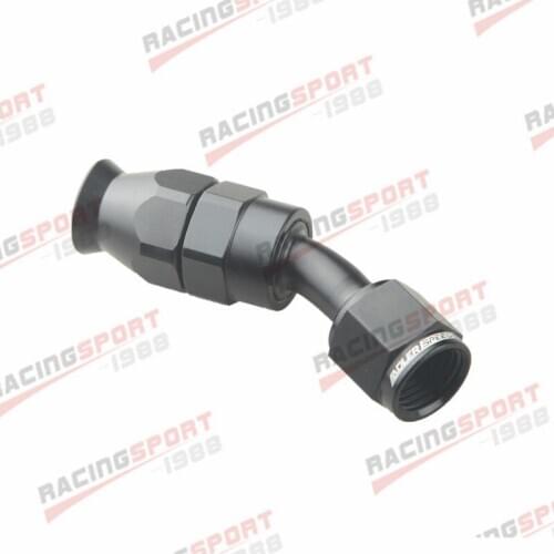 New 6AN AN-6 30 Degree Reusable Swivel PTFE Hose End Fitting Adapter Black