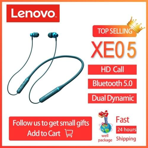 Original Lenovo headphones Sports True Wireless Earphone Neckband with Mic Bluetooth Game Earbuds Stereo Earphones High Quality