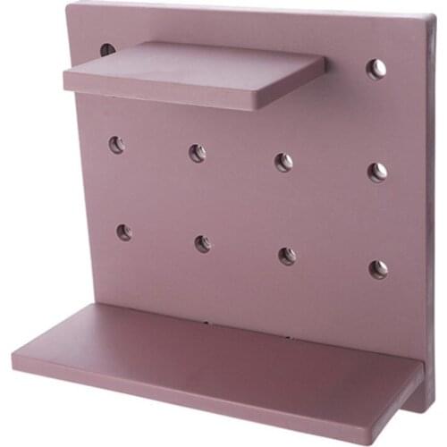 Punch-Free Household Hole Board Wall Rack Kitchen Bathroom Shelf Wall Hanging Storage Organizer Closet Shelf