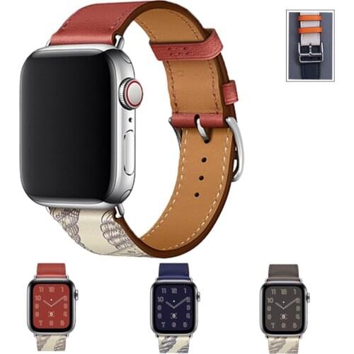 Strap for apple watch 5 4 band 44mm 40mm 42mm 38mm Genuine leather strap watchband for iwatch 5/4/3/2/1 bracelet Accessories
