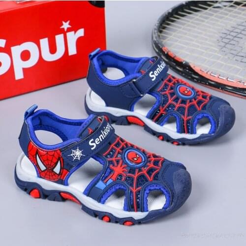 Baby Boys Sandals Shoes Summer Kids Beach Children Shoes Cartoon Spiderman Boys Sandal Baby Sandals Soft Toddler Kids Sandals