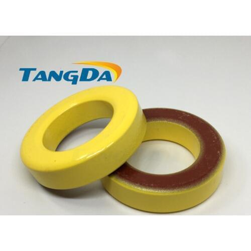 Tangda Iron powder cores T225-8 OD*ID*HT 57.5*35*14.5mm 42.5nH/N2 35uo Iron dust core Ferrite Toroid Core toroidal yellow red W