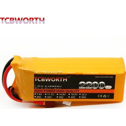 TCBWORTH 4S 14.8V 2200mAh 35C 60C RC LiPo Battery 4S For RC Airplane Quadrotor Car Boat Helicopter Drone Lithium Batteries 4S