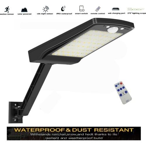 56 LED Solar Lamp Outdoor Waterproof Security Lighting For House Wall Street Light solar Garden ligth With Three Modes