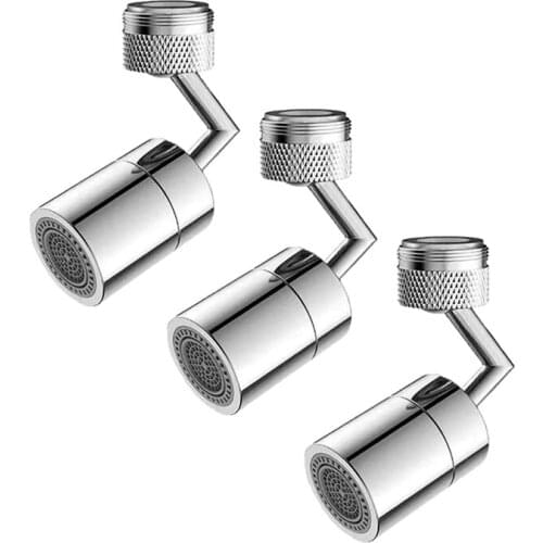 Universal Splash Filter Faucet 720°Rotatable Kitchen Sink Faucet Anti-Net Filter Oxygen-Enriched Foam Leakproof (3PCS)