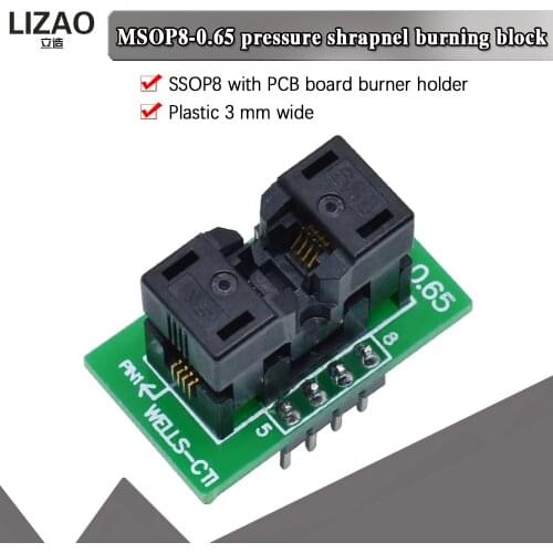 WAVGAT MSOP8 to DIP8 MCU Test IC socket Programmer adapter Socket