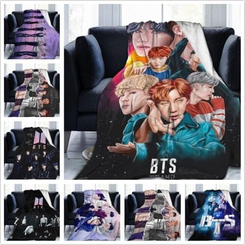 South Korea K-POP 3D Blanket Flannel Bed Throw Soft Cozy Bedspread Sofa Gift All Season Living Room/Bedroom/Office Warm Blanket
