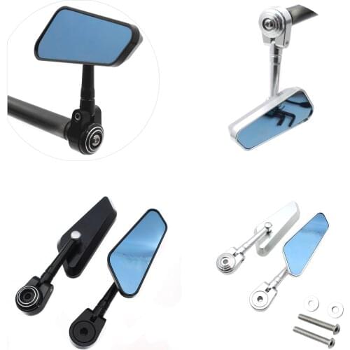 Motorcycle Aluminum Handle Bar End Rear Side Rearview Mirrors For Kawasaki NINJA 125 400 300 250 1000 650